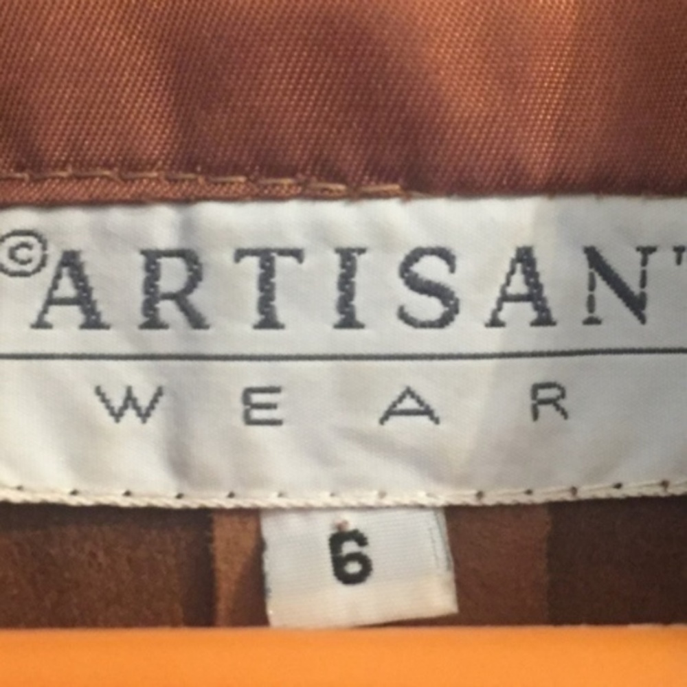 Vtg Artisan Wear Caramel Suede Jacket 6 - Image 4